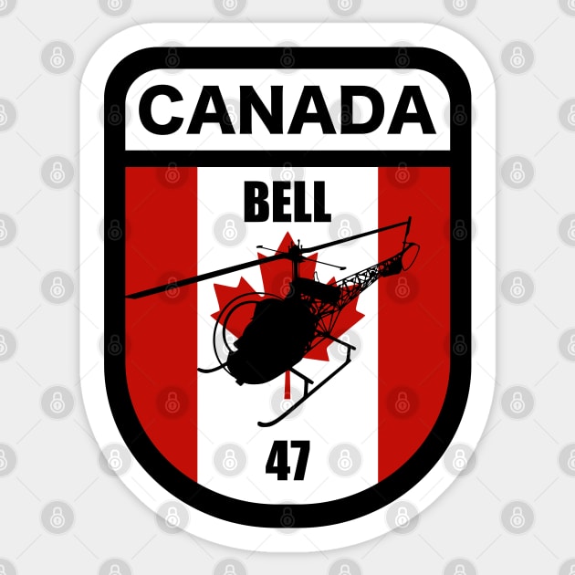 Canadian Bell 47 Sticker by TCP